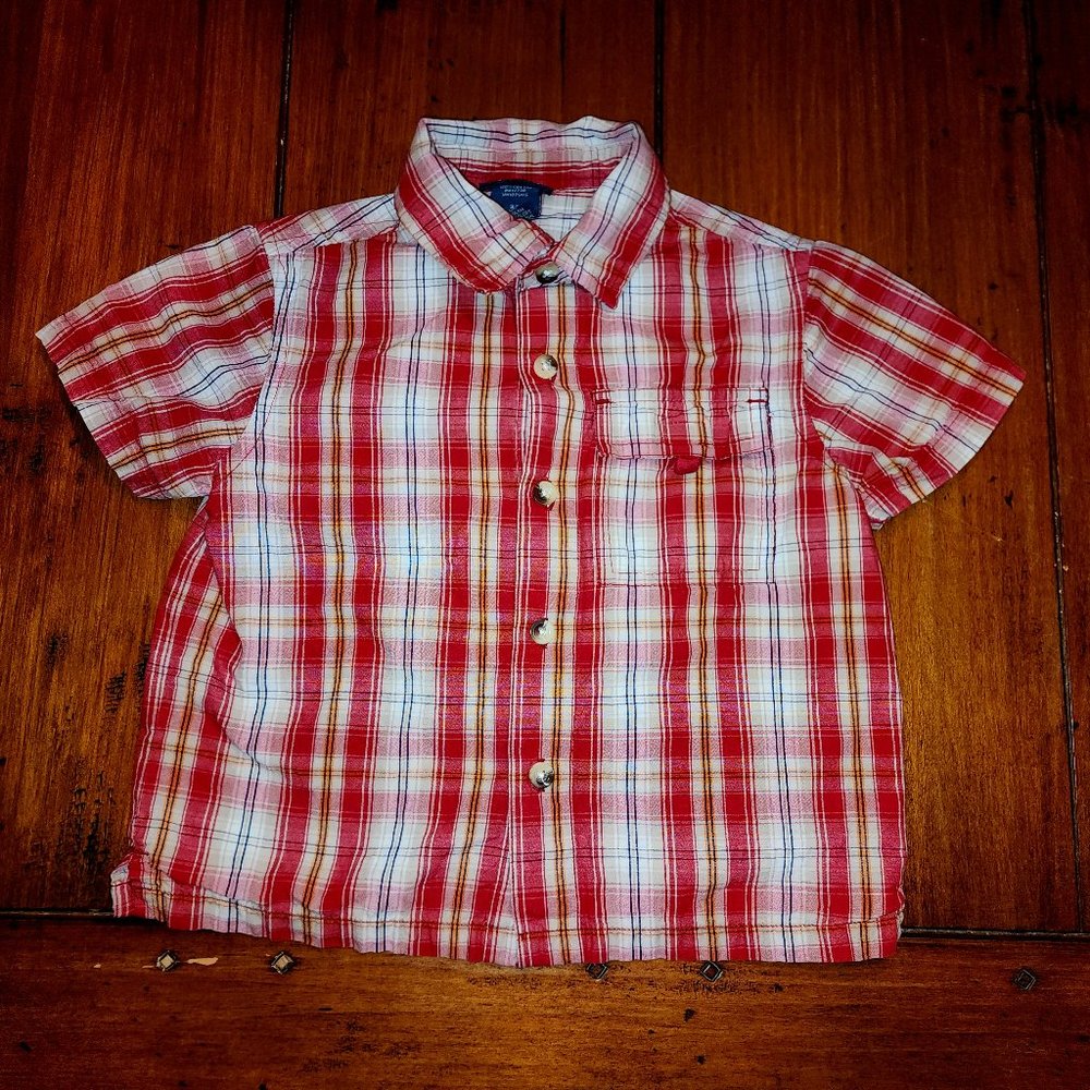 Cherokee Fall Plaid Shirt button down. 3T